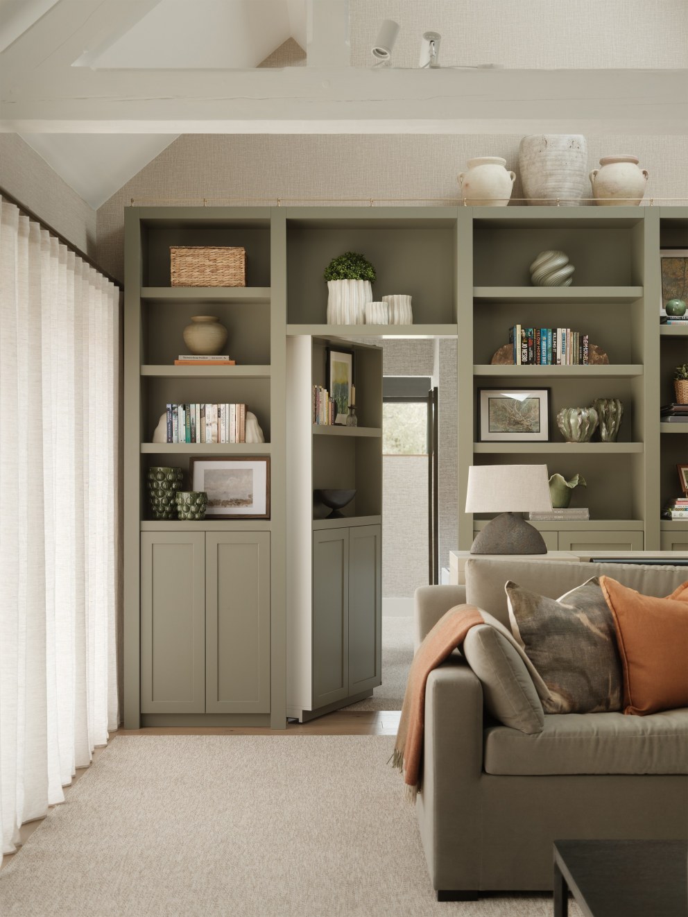 Oxfordshire Barn Renovation | Formal Lounge Looking into Master Bedroom | Interior Designers